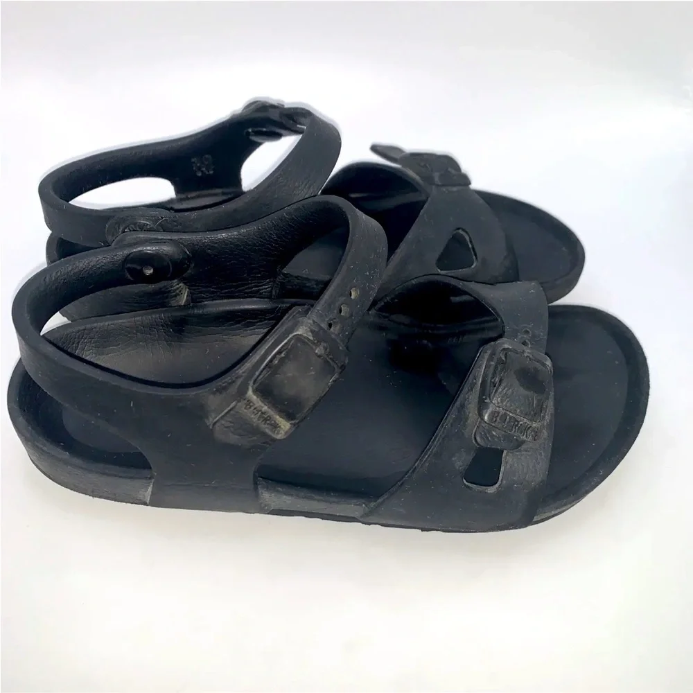 Birkenstock Rio Rubbet Sandal Toddler Size 30 Black US Size 12 Buckle